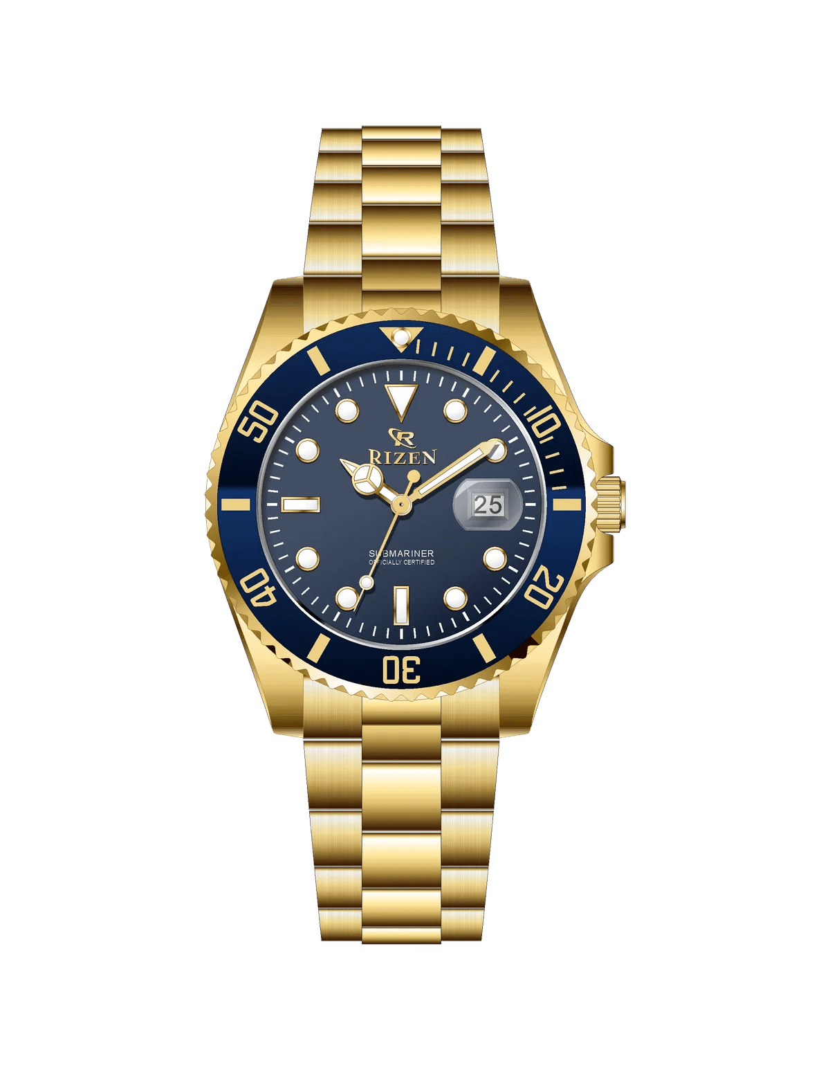 Rizen Altair RZ-0926 Gold stainless steel Quartz - Timecheck