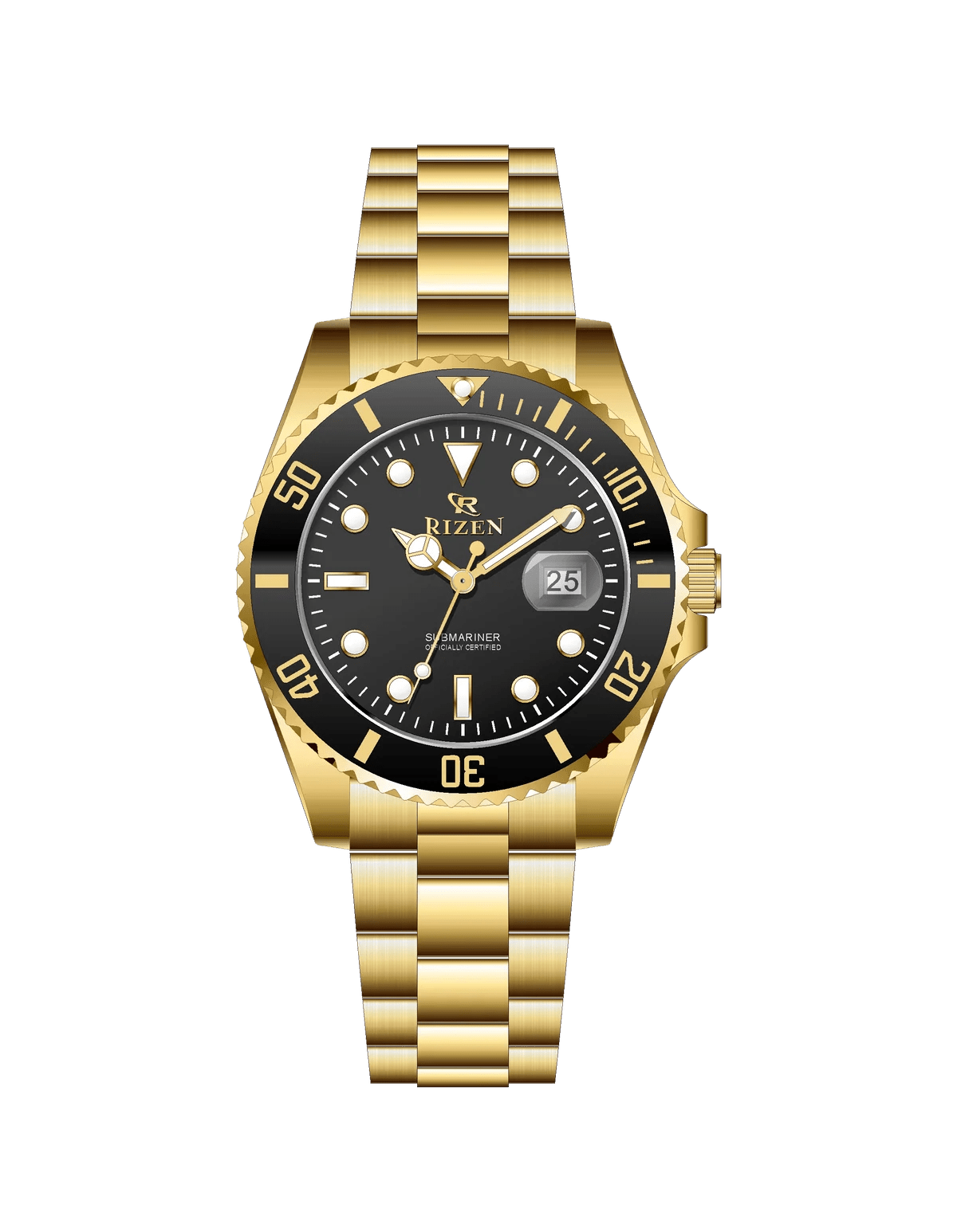 Rizen Altair RZ-0926 Gold stainless steel Quartz - Timecheck