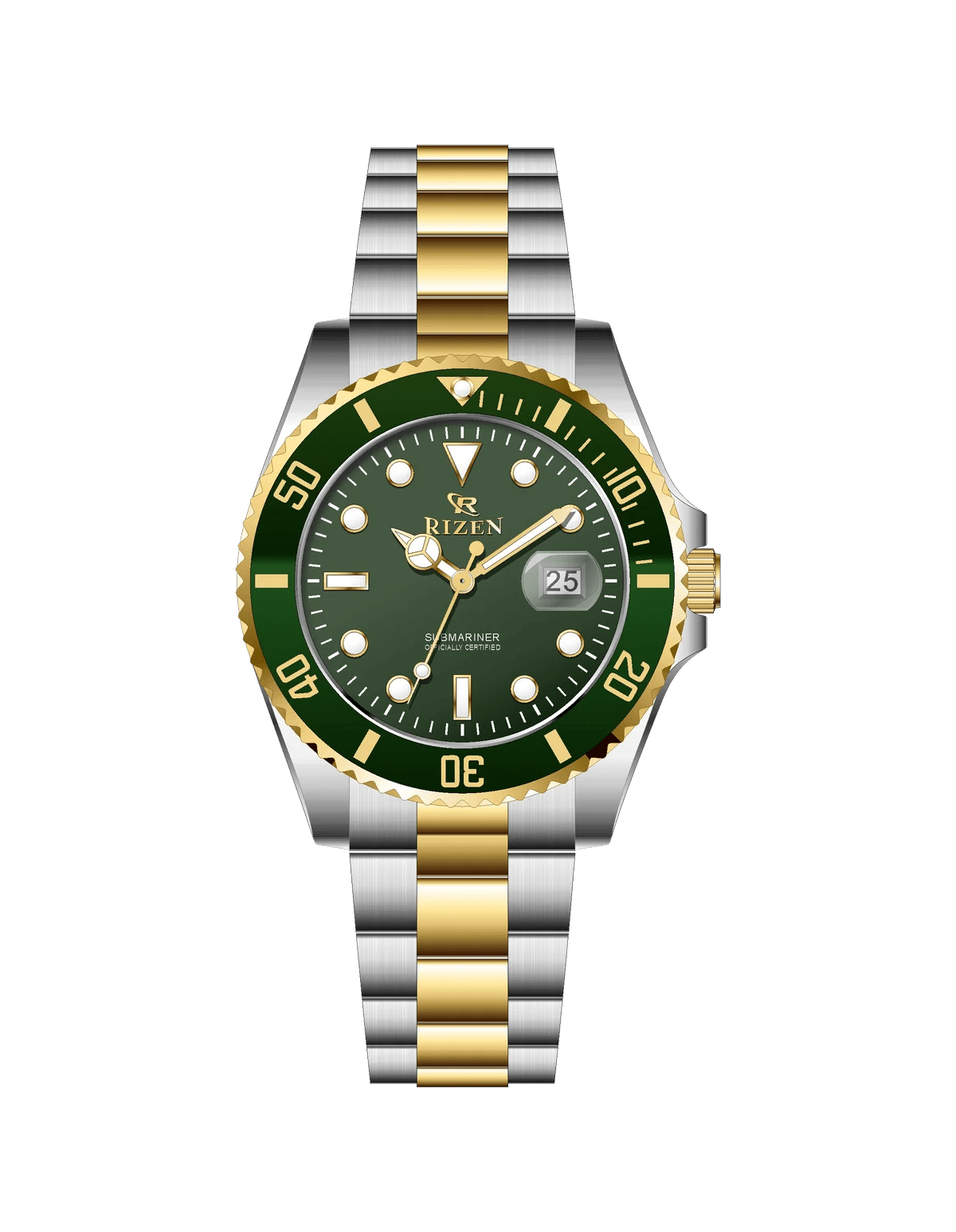 Rizen Altair RZ-0926 Two Tone stainless steel Quartz - Timecheck
