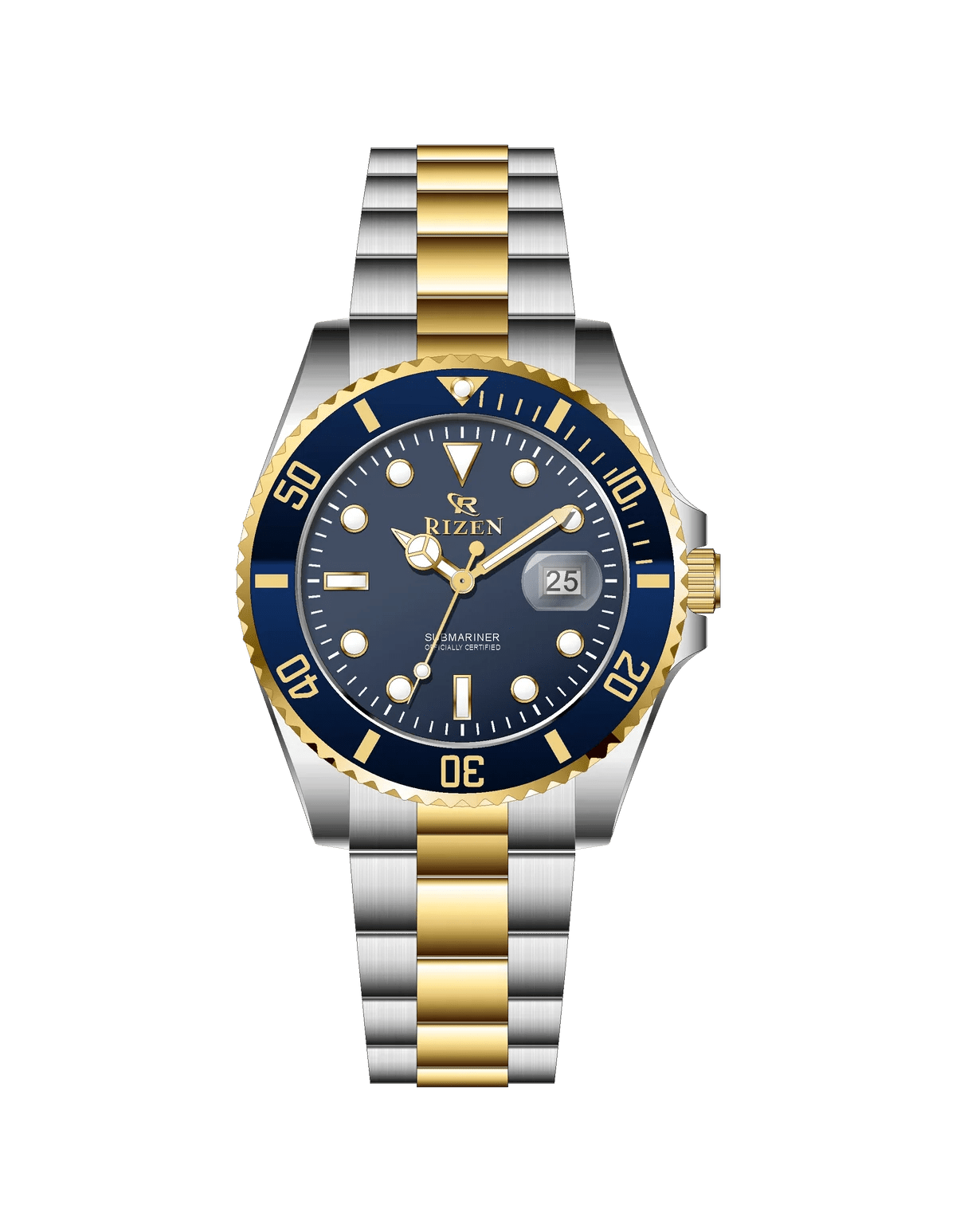 Rizen Altair RZ-0926 Two Tone stainless steel Quartz - Timecheck