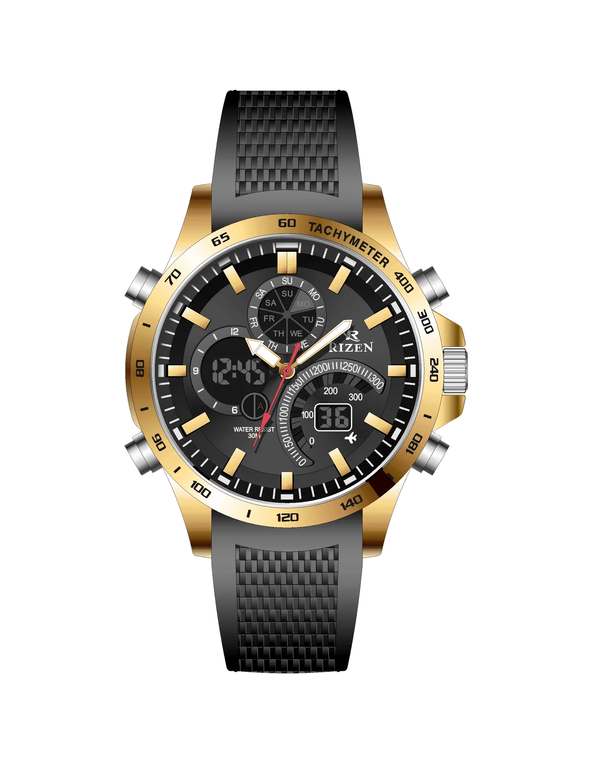 Rizen Apex RZ-0897 Salicon Strap Quartz - Timecheck