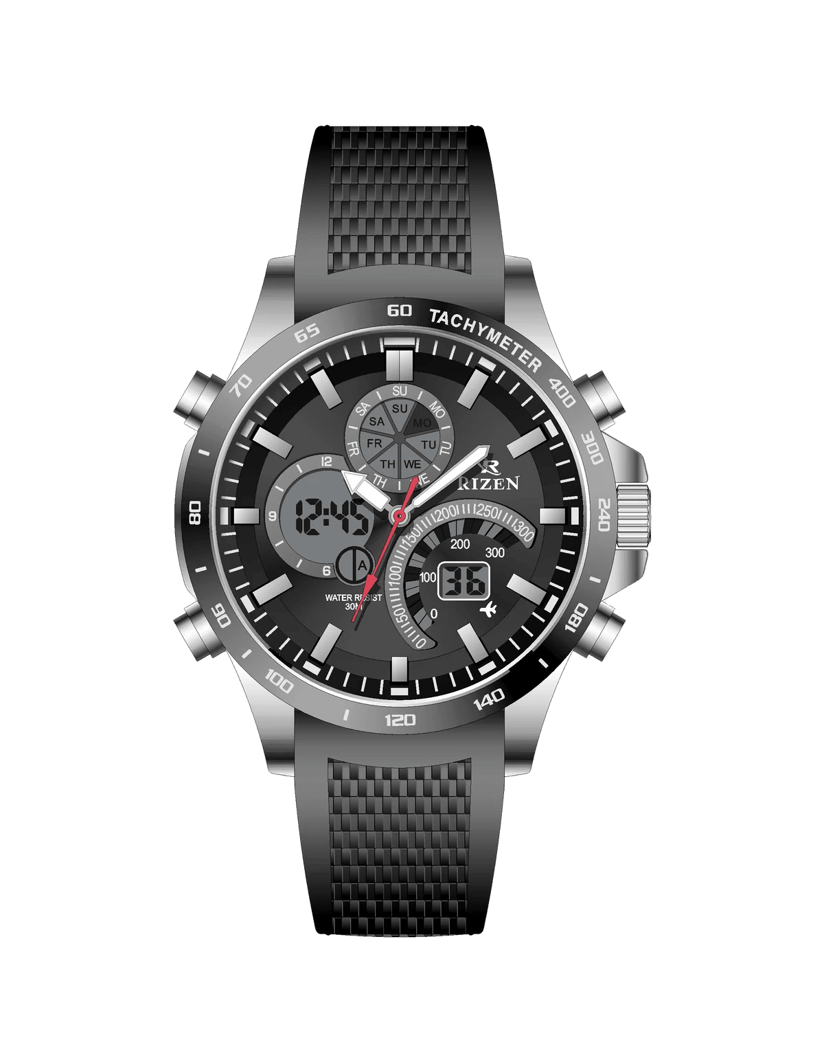 Rizen Apex RZ-0897 Salicon Strap Quartz - Timecheck