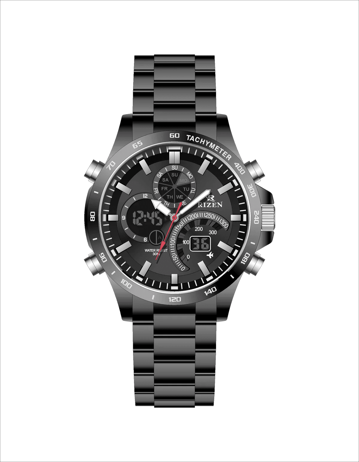 Rizen Apex RZ-0897 Stainless steel Quartz - Timecheck