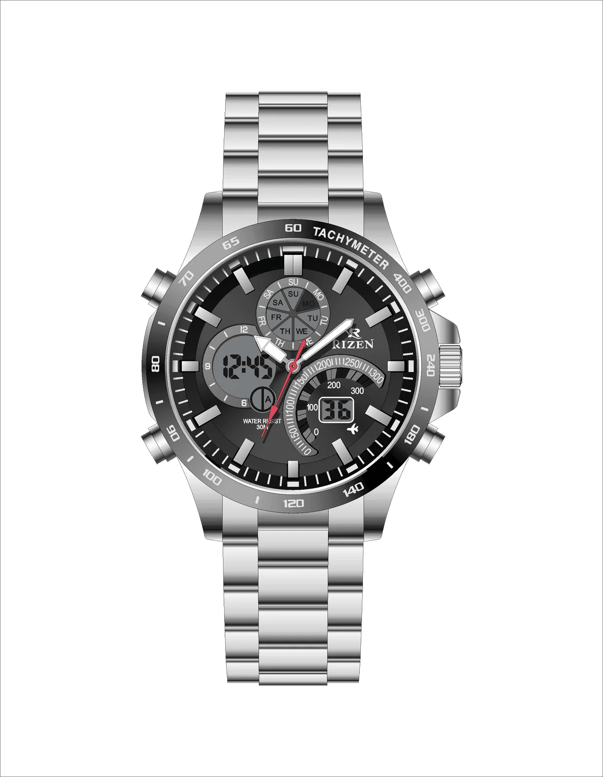 Rizen Apex RZ-0897 Stainless steel Quartz - Timecheck