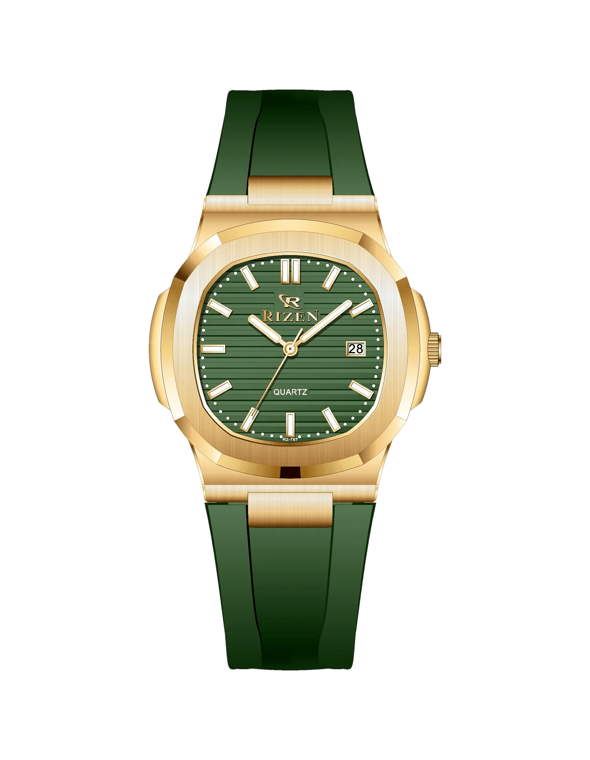 Rizen Aris Gold RZ-0757 Silicon strap Quartz - Timecheck