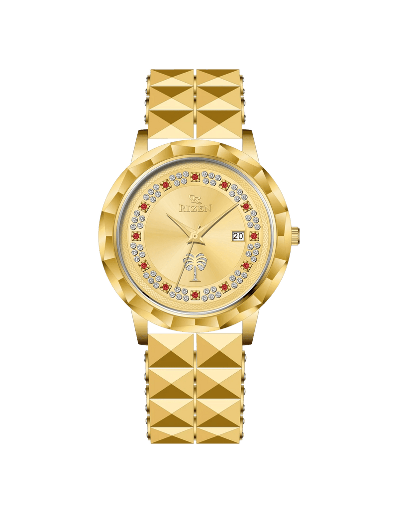 Rizen Aurora D'or RZ-0925 Gold stainless steel Quartz - Timecheck