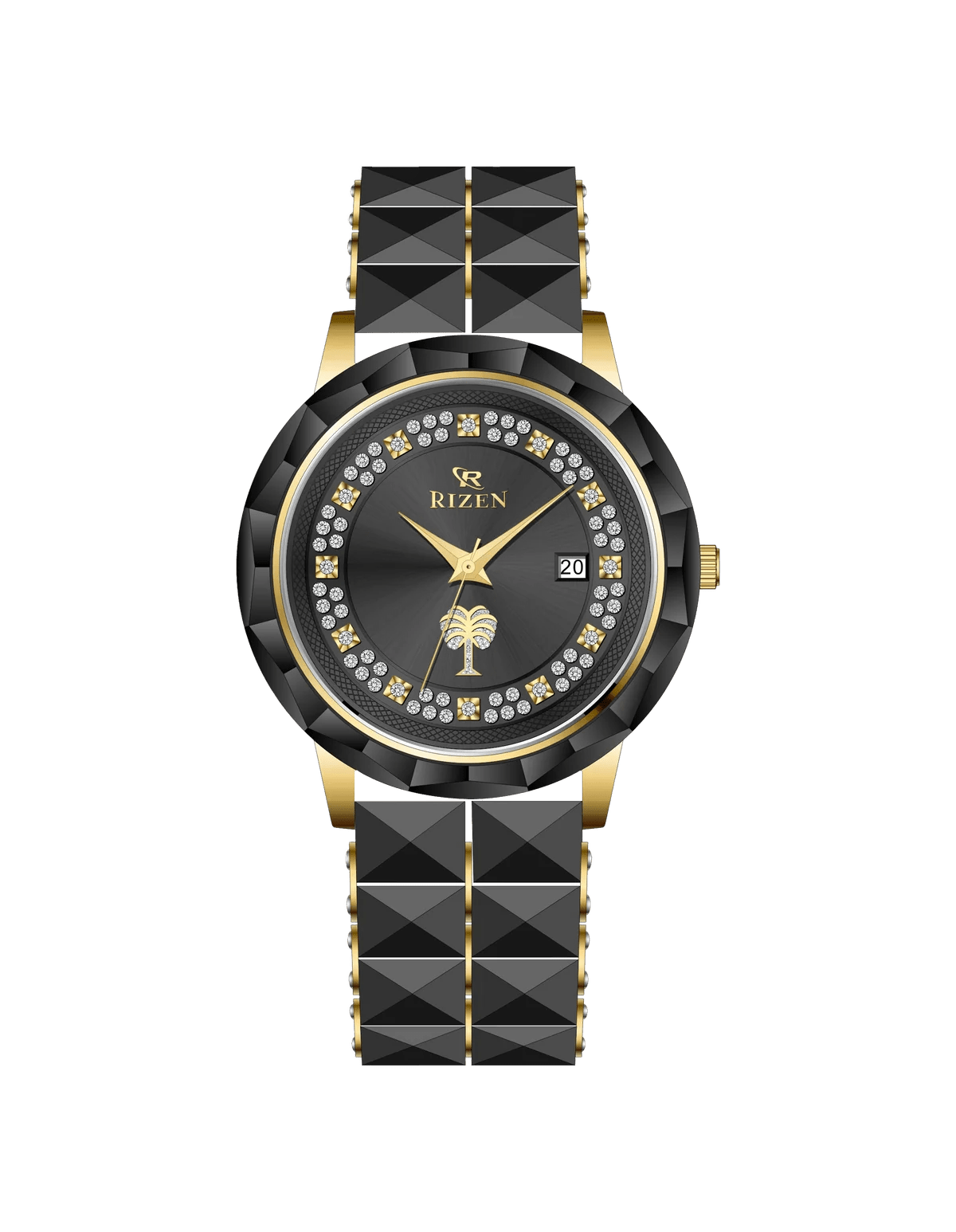 Rizen Aurora RZ-0925 Black stainless steel Quartz - Timecheck