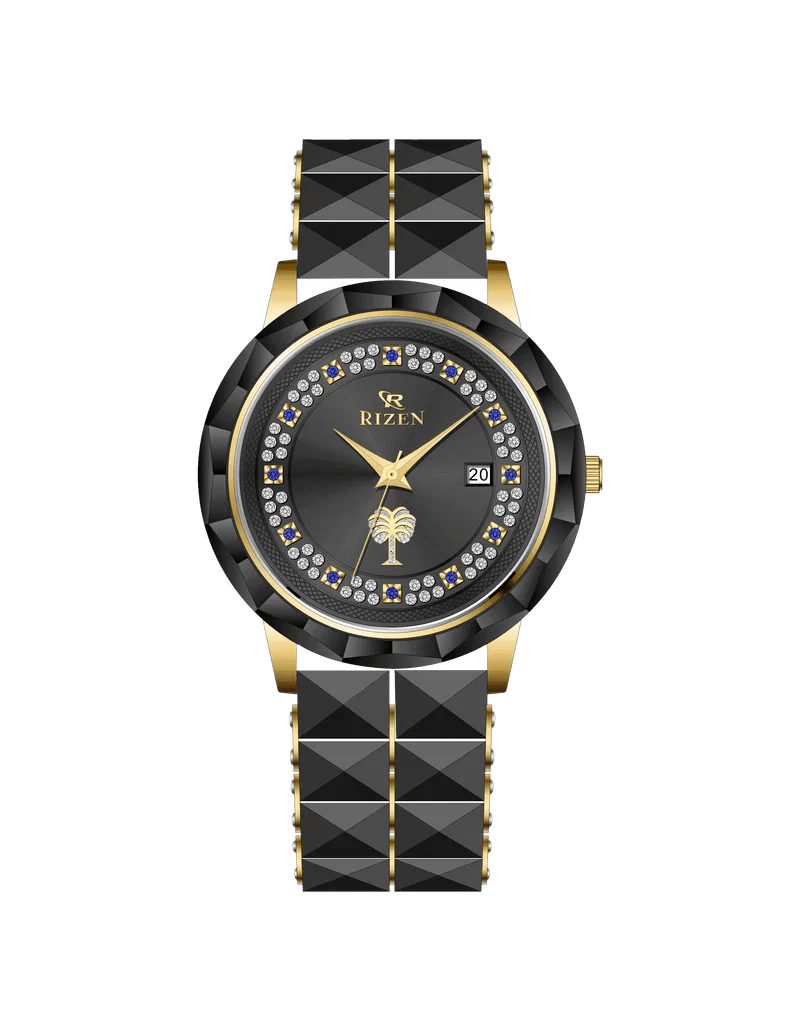 Rizen Aurora RZ-0925 Black stainless steel Quartz - Timecheck