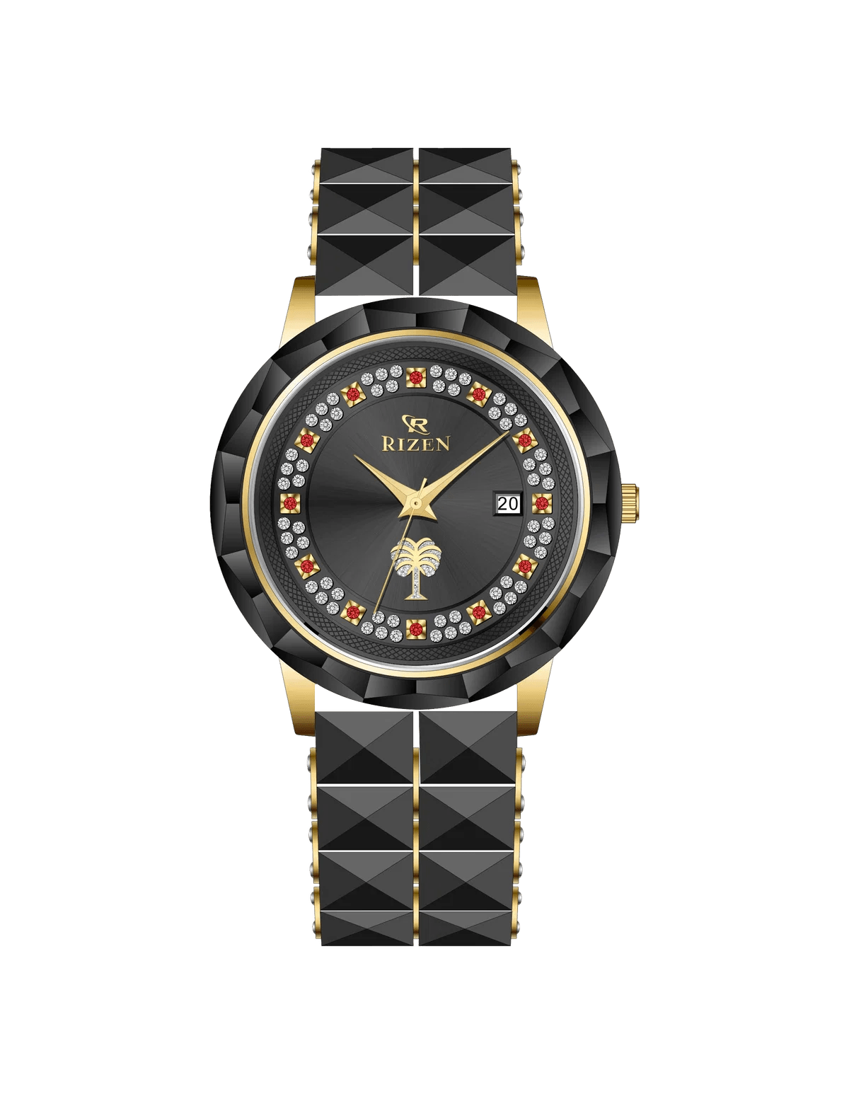 Rizen Aurora RZ-0925 Black stainless steel Quartz - Timecheck