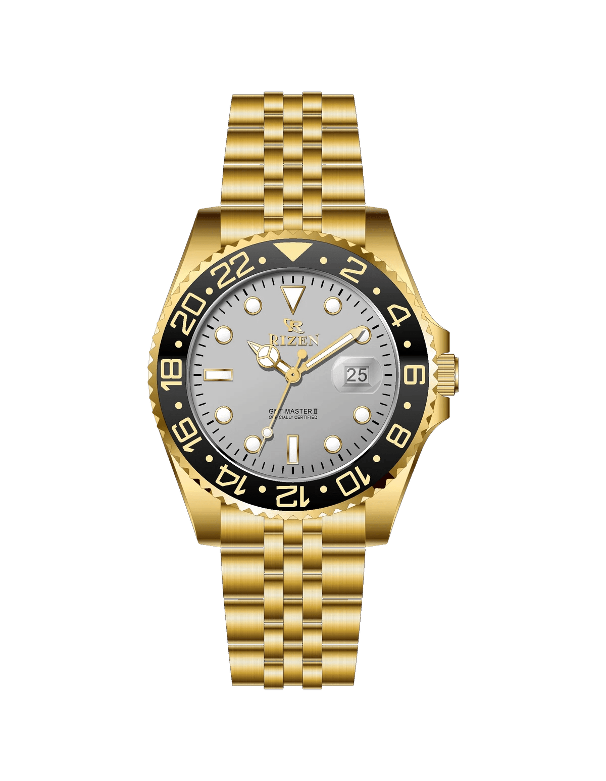 Rizen Blackstone RZ-0926 Gold stainless steel Quartz - Timecheck