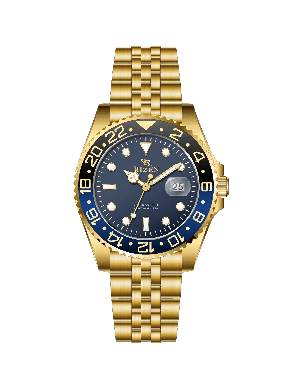 Rizen Blackstone RZ-0926 Gold stainless steel Quartz - Timecheck