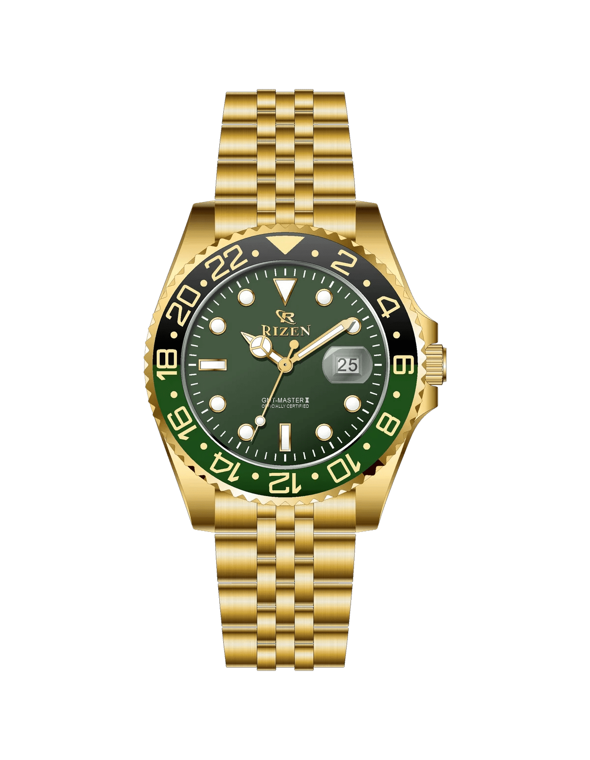 Rizen Blackstone RZ-0926 Gold stainless steel Quartz - Timecheck