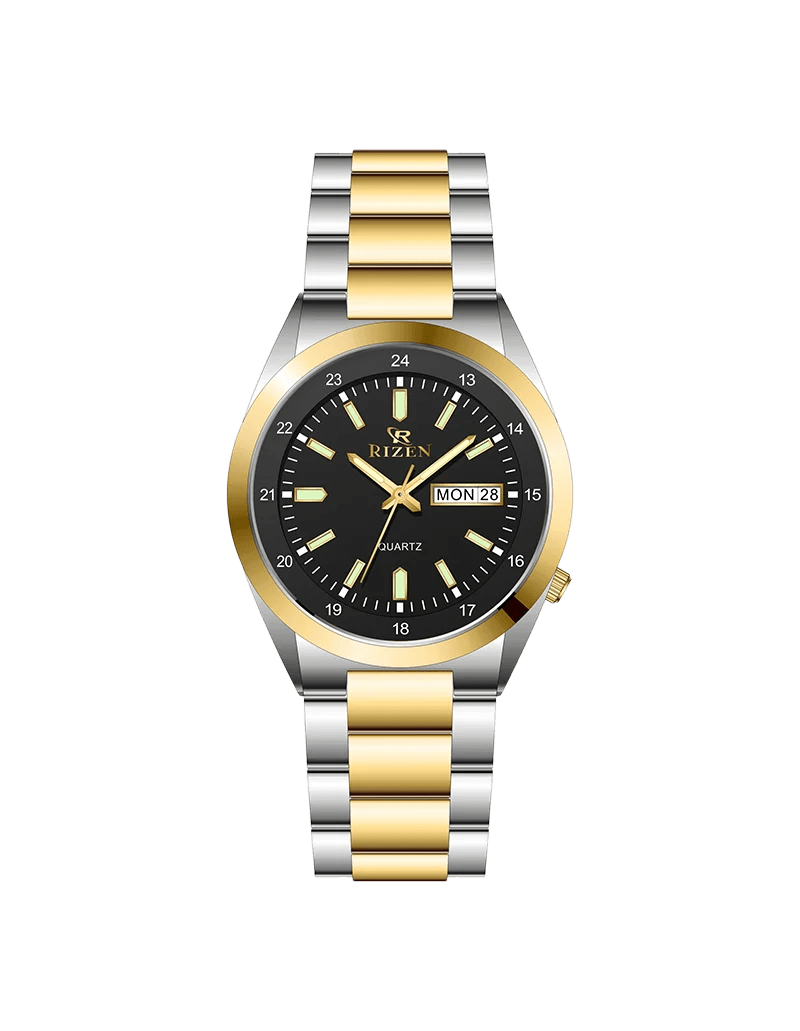 Rizen Blaze RZ-744 Two Tone stainless steel Quartz - Timecheck
