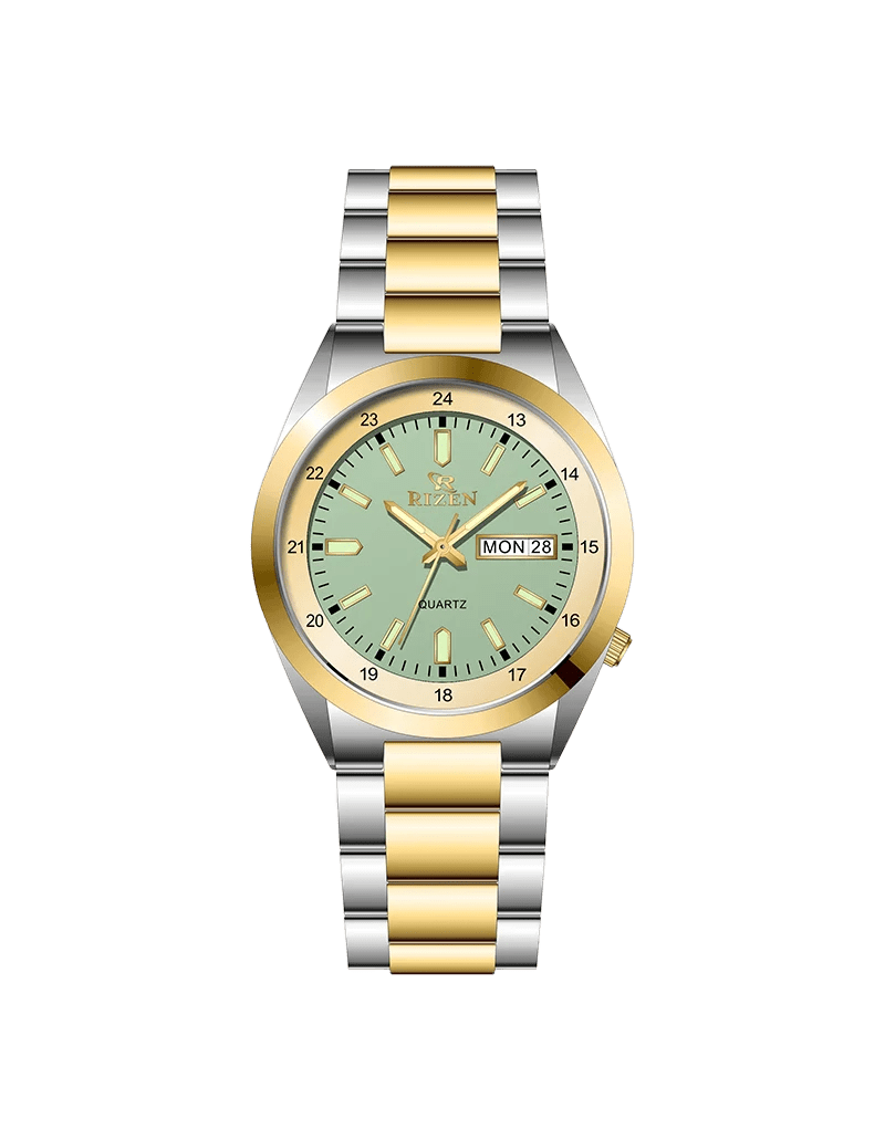 Rizen Blaze RZ-744 Two Tone stainless steel Quartz - Timecheck