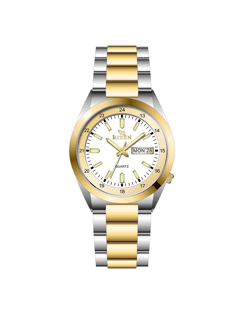 Rizen Blaze RZ-744 Two Tone stainless steel Quartz - Timecheck