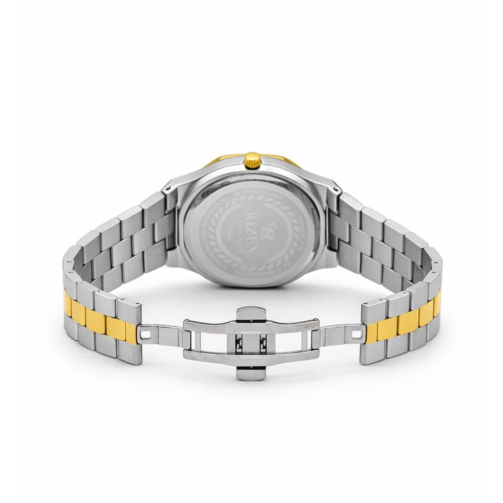 Rizen Cipher RZ-0914 Gold Two Tone Stainless Steel Quartz - Timecheck