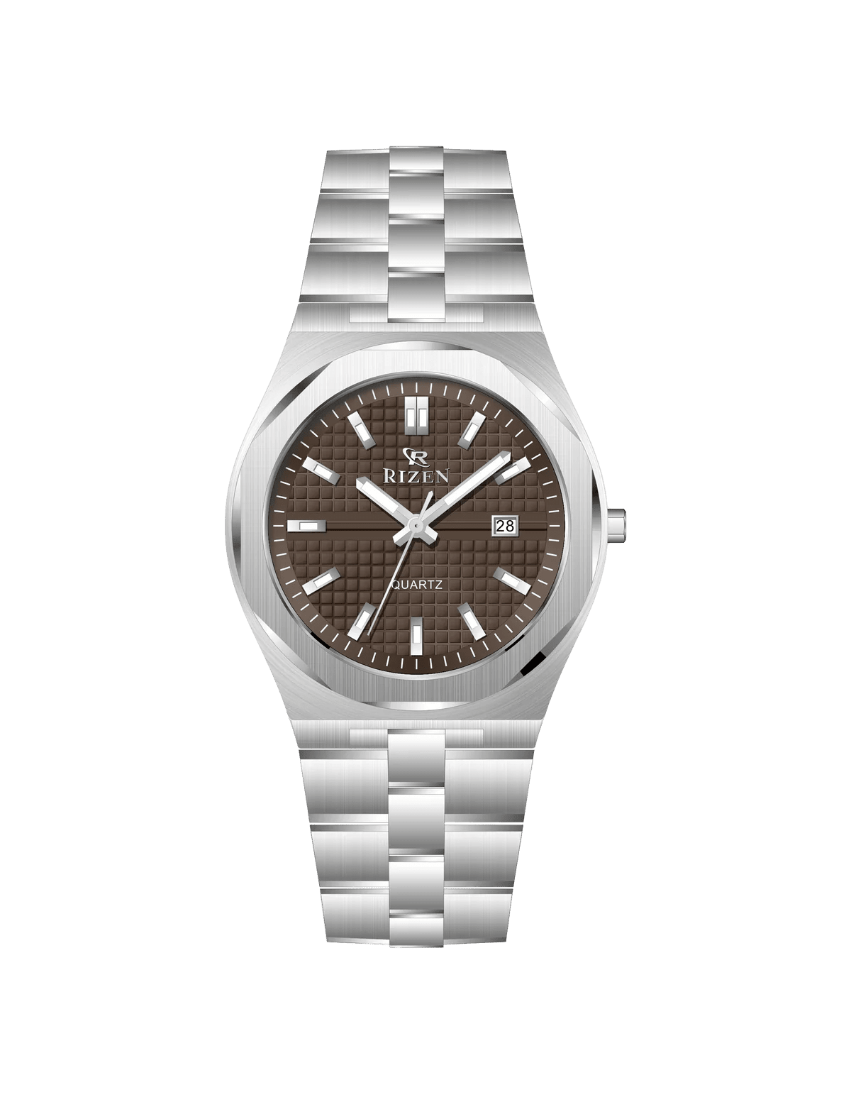 Rizen Cipher RZ-0914 Silver Stainless Steel Quartz - Timecheck