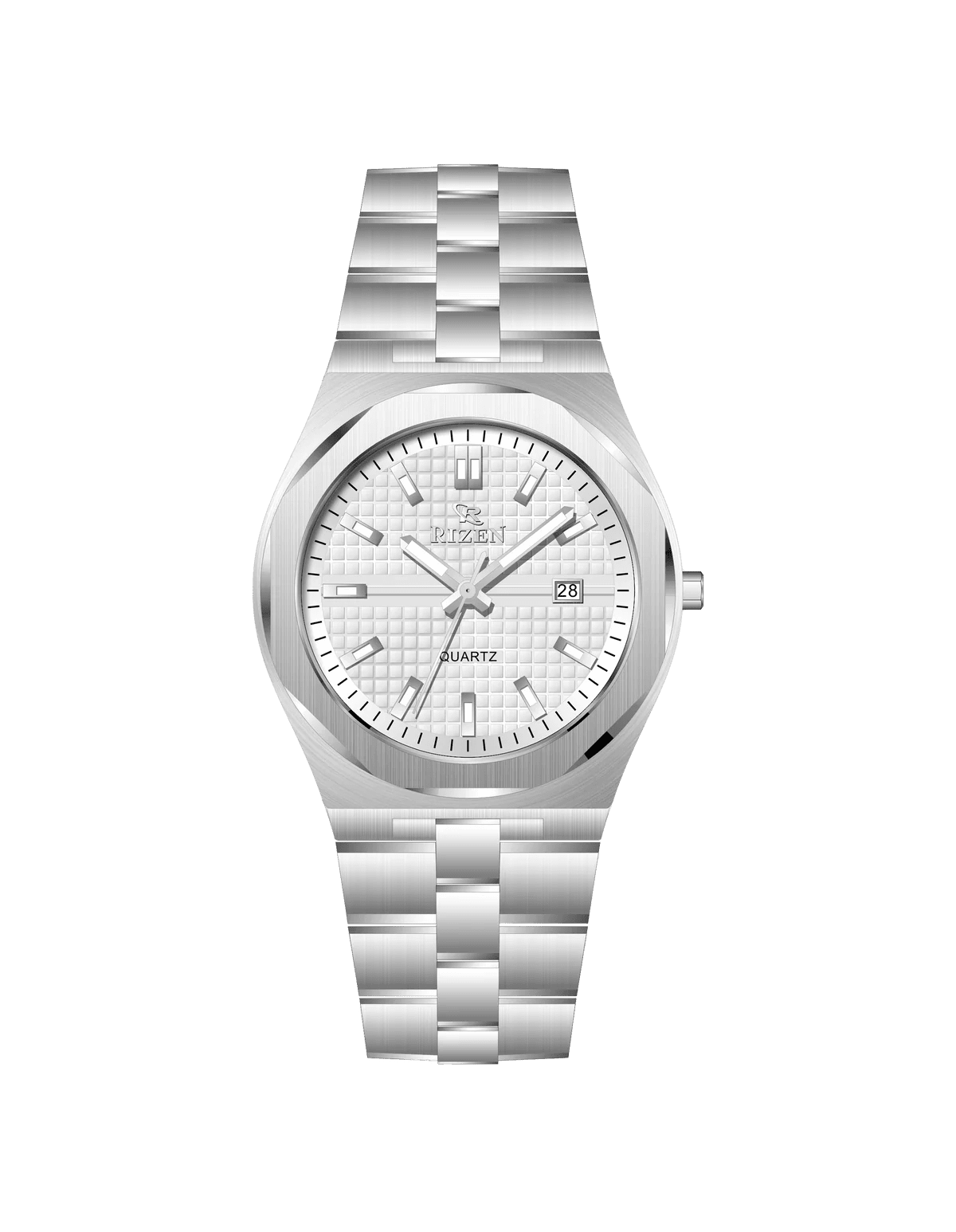 Rizen Cipher RZ-0914 Silver Stainless Steel Quartz - Timecheck