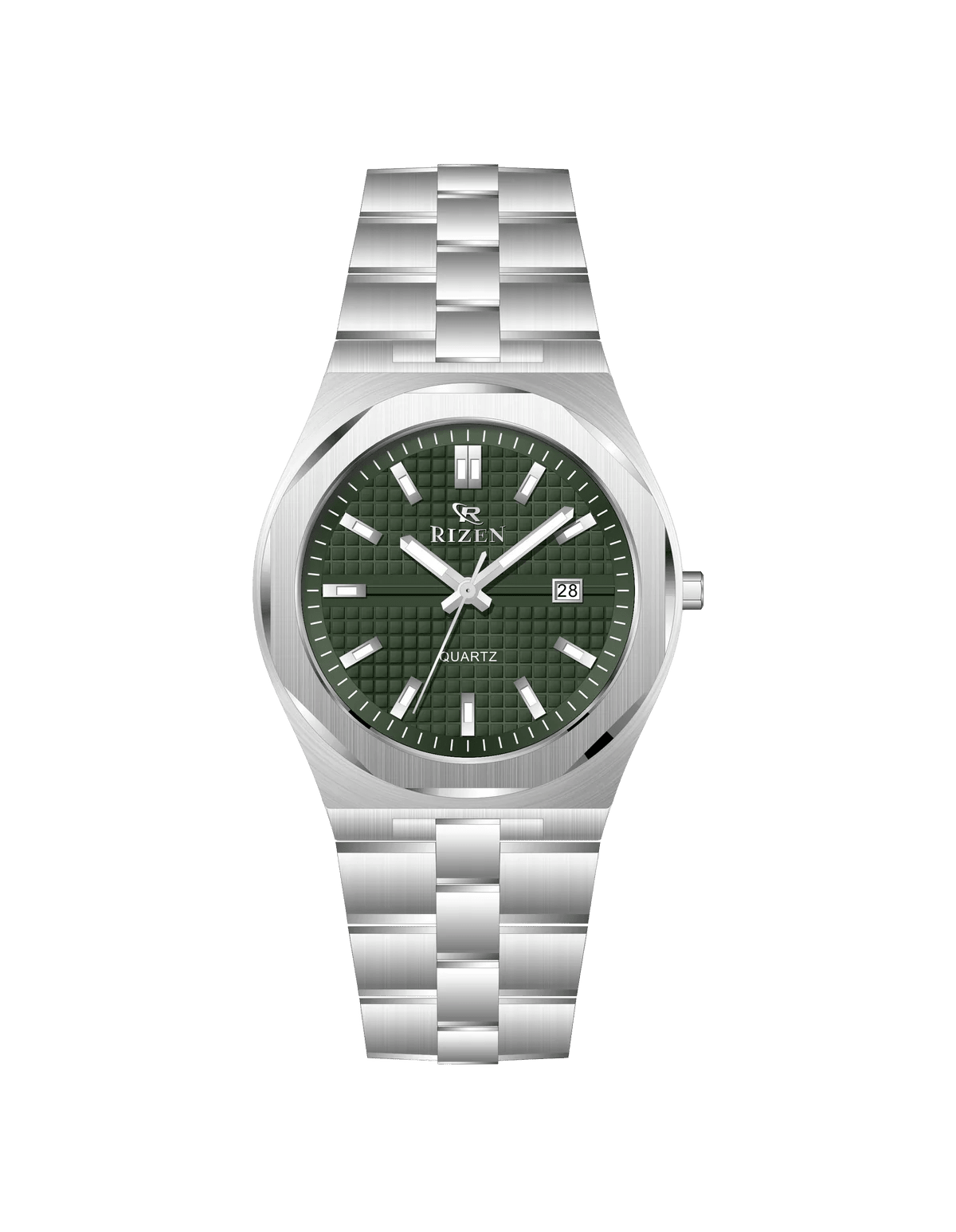 Rizen Cipher RZ-0914 Silver Stainless Steel Quartz - Timecheck