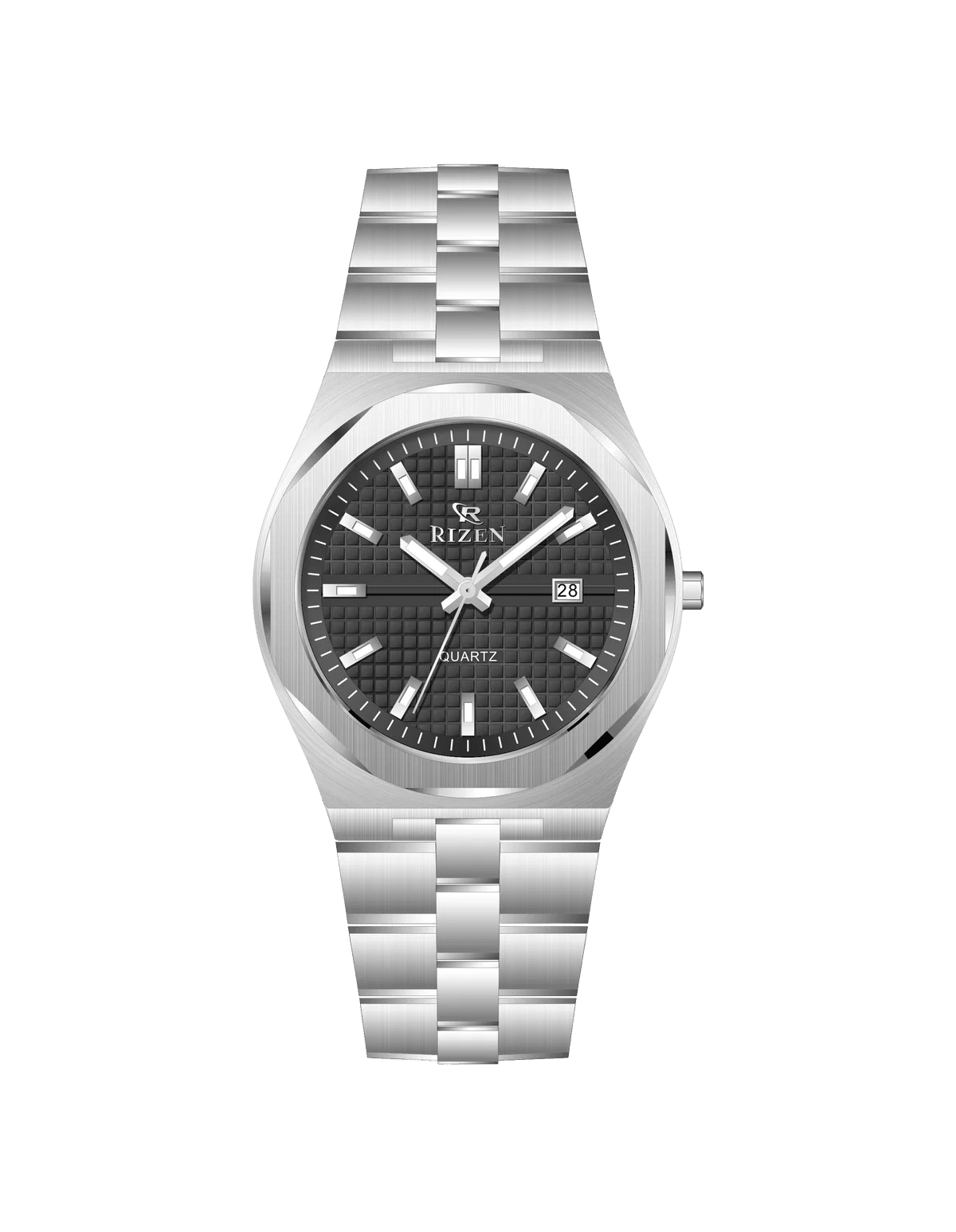 Rizen Cipher RZ-0914 Silver Stainless Steel Quartz - Timecheck