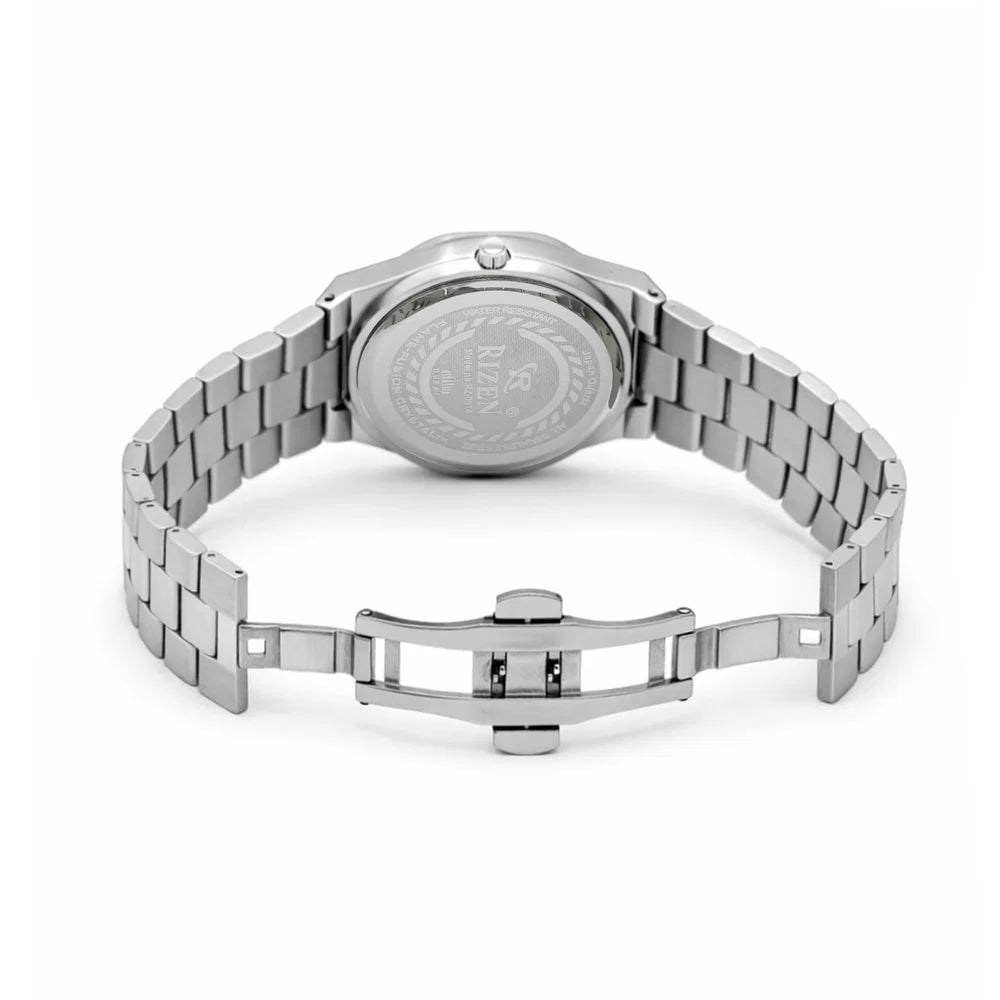 Rizen Cipher RZ-0914 Silver Stainless Steel Quartz - Timecheck