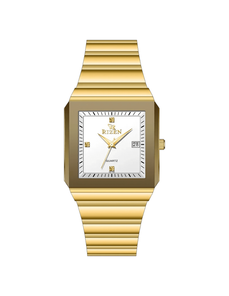 Rizen Dominion RZ-780 Gold stainless steel Quartz - Timecheck