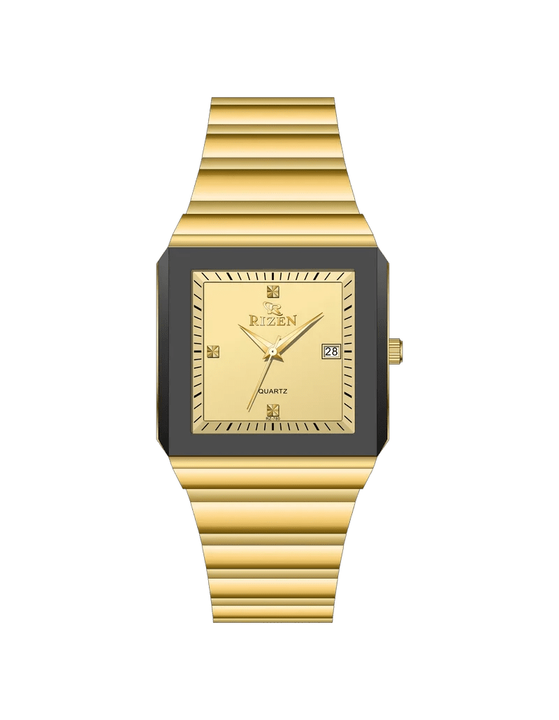 Rizen Dominion RZ-780 Gold stainless steel Quartz - Timecheck