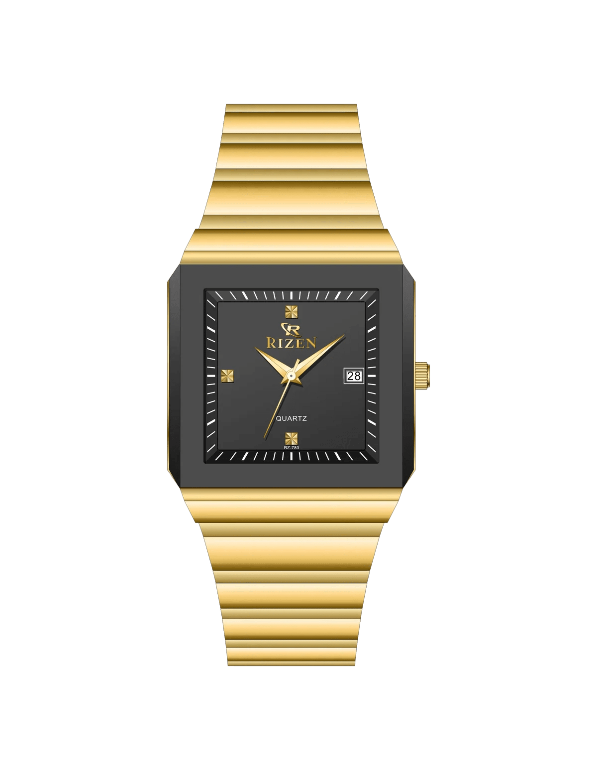 Rizen Dominion RZ-780 Gold stainless steel Quartz - Timecheck