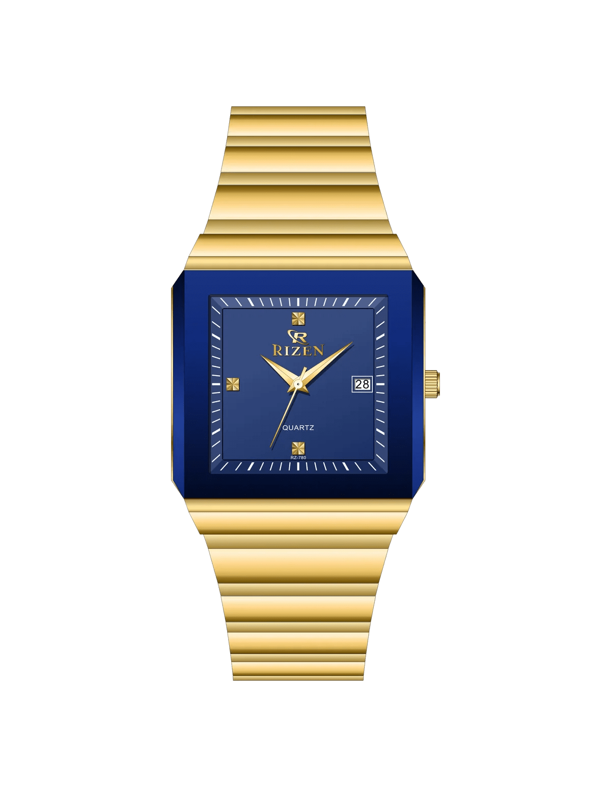 Rizen Dominion RZ-780 Gold stainless steel Quartz - Timecheck