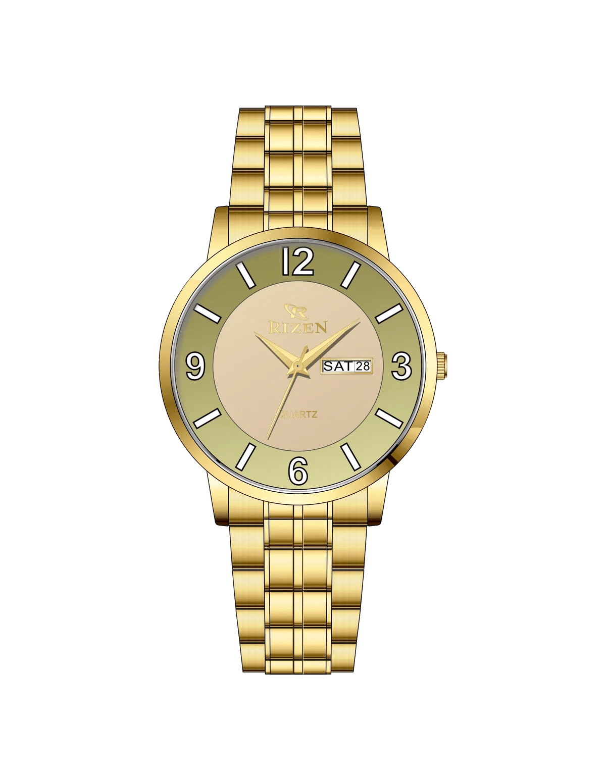 Rizen Eclipse Prime RZ-677 Gold stainless steel Quartz - Timecheck