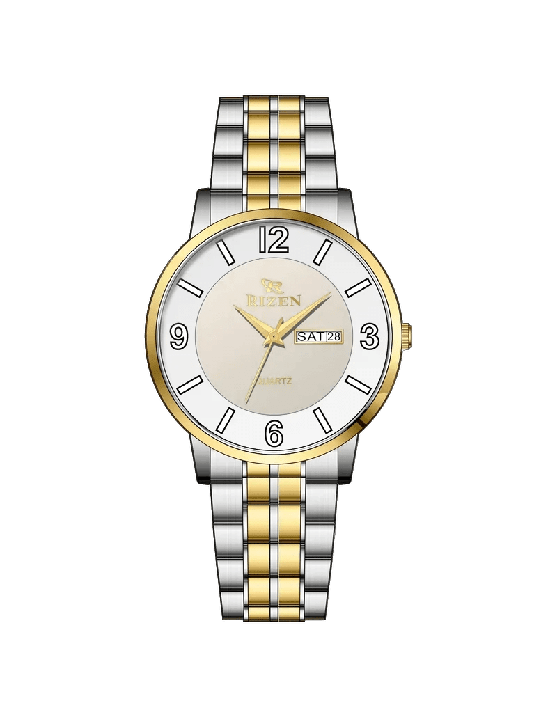 Rizen Eclipse RZ-677 Two Tone stainless steel Quartz - Timecheck