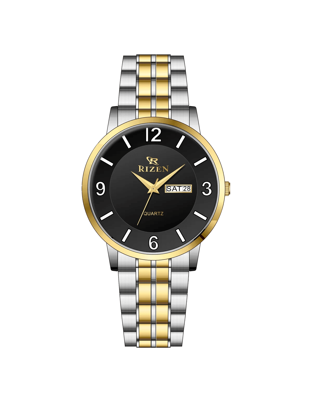 Rizen Eclipse RZ-677 Two Tone stainless steel Quartz - Timecheck