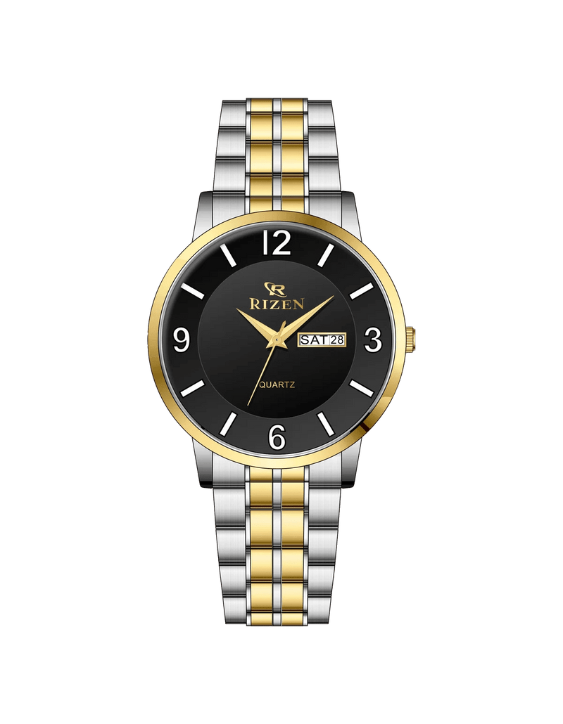Rizen Eclipse RZ-677 Two Tone stainless steel Quartz - Timecheck