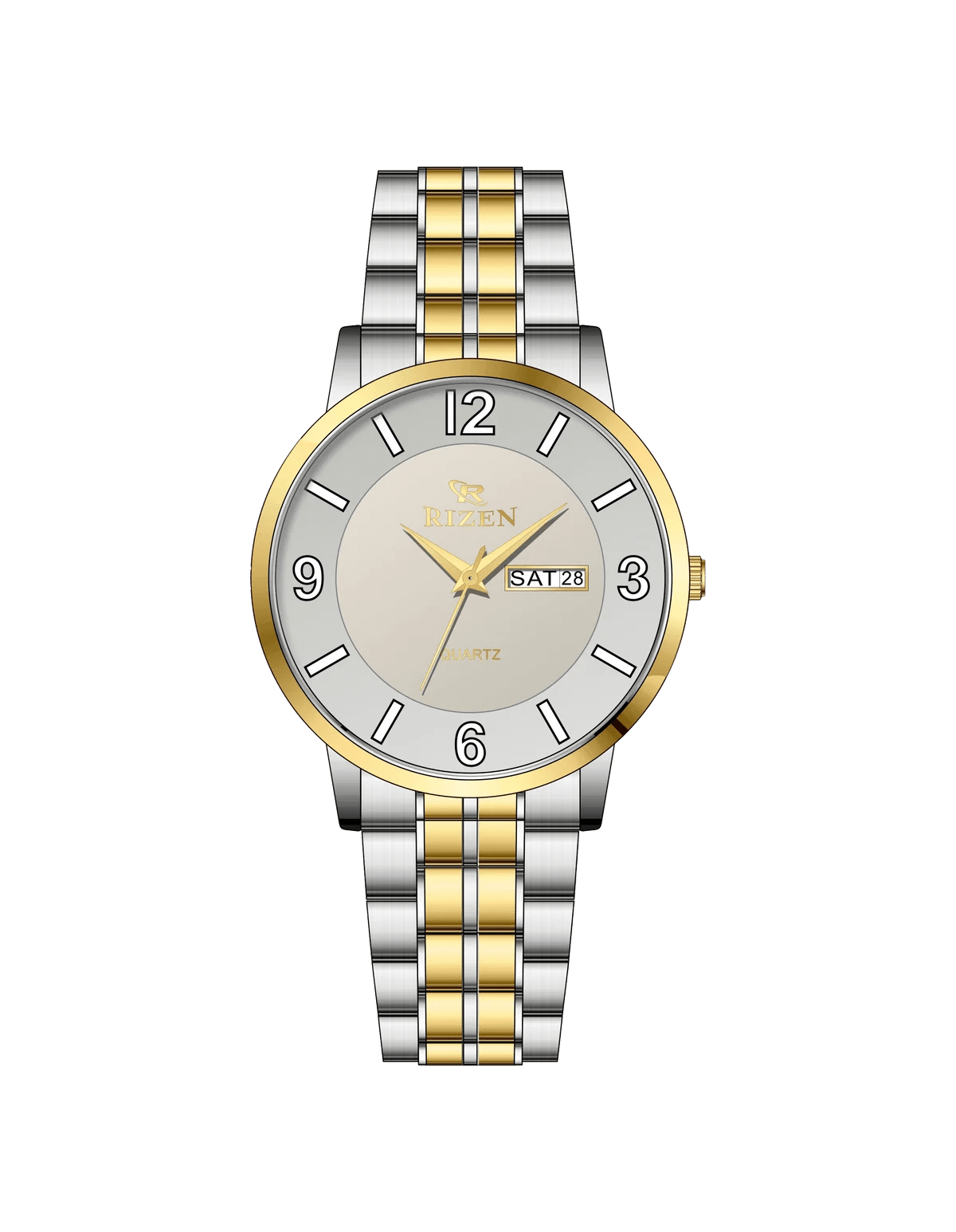 Rizen Eclipse RZ-677 Two Tone stainless steel Quartz - Timecheck