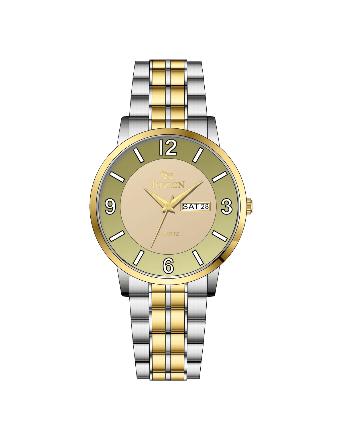 Rizen Eclipse RZ-677 Two Tone stainless steel Quartz - Timecheck