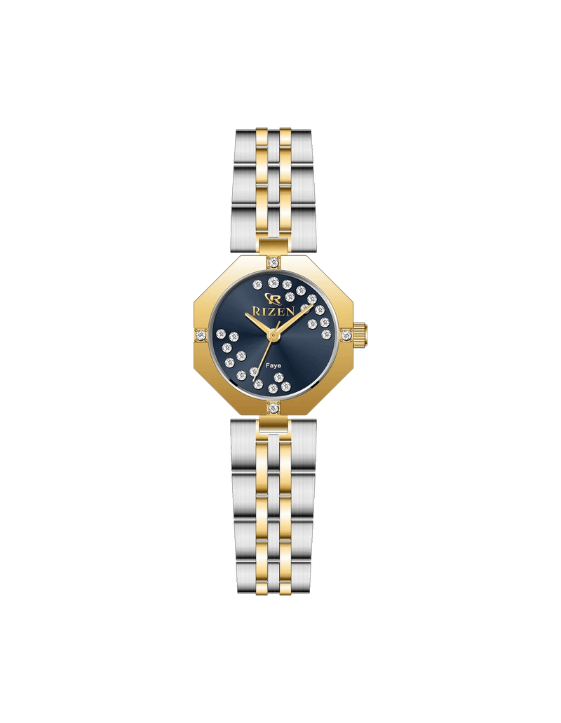 Rizen Faye RZ-1011L Two Tone stainless steel Quartz - Timecheck