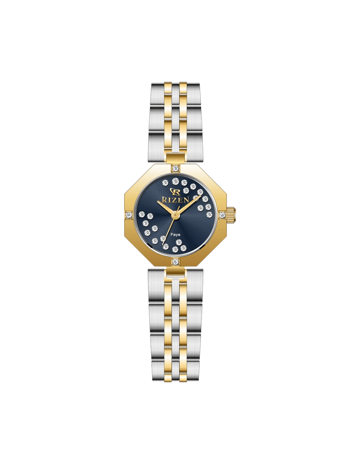 Rizen Faye RZ-1011L Two Tone stainless steel Quartz - Timecheck