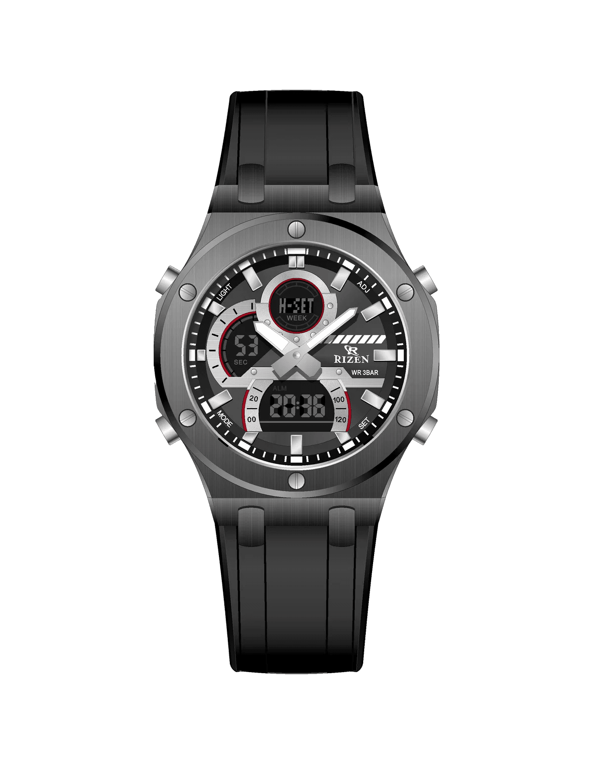 Rizen Force RZ-0854 Salicon Strap Quartz - Timecheck