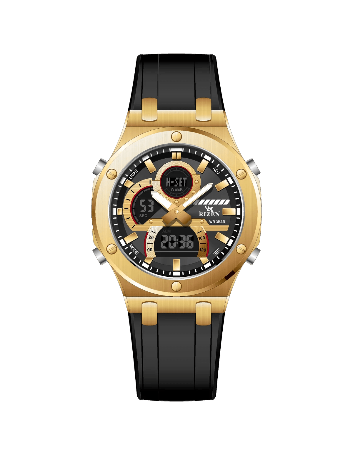 Rizen Force RZ-0854 Salicon Strap Quartz - Timecheck