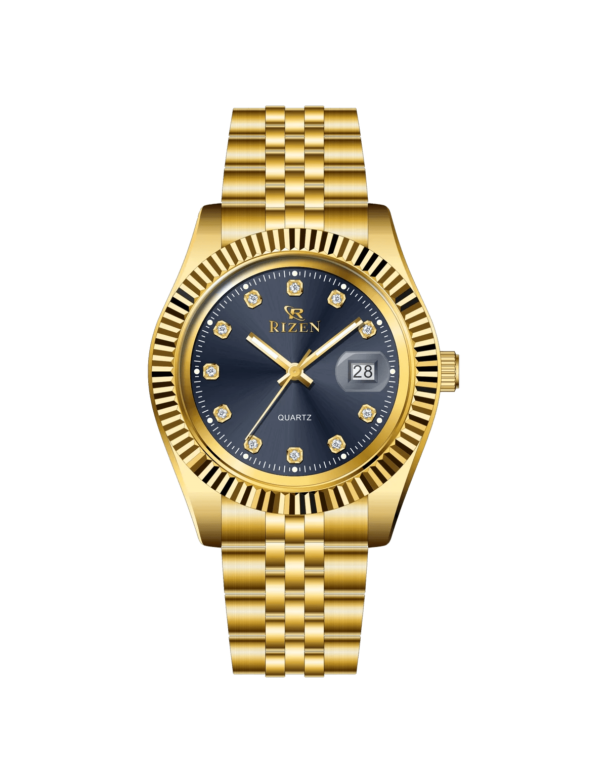 Rizen G.Empire RZ-1296 Gold stainless steel Quartz - Timecheck