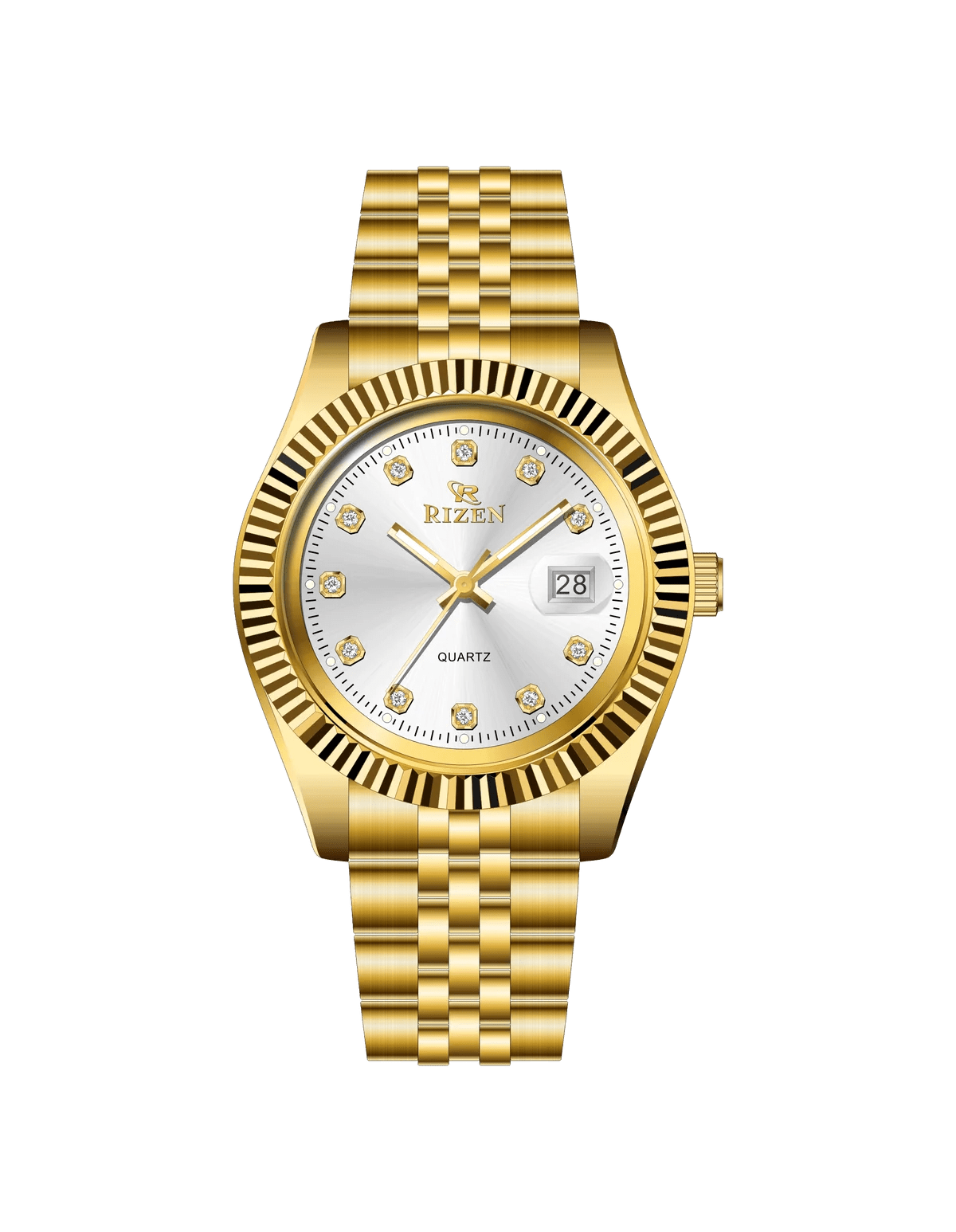 Rizen G.Empire RZ-1296 Gold stainless steel Quartz - Timecheck