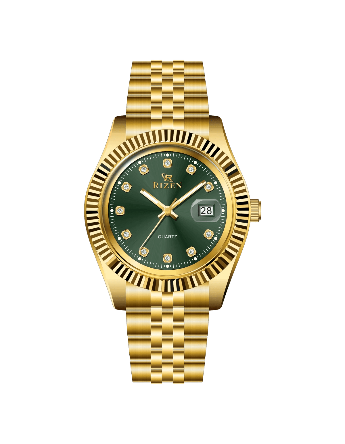 Rizen G.Empire RZ-1296 Gold stainless steel Quartz - Timecheck