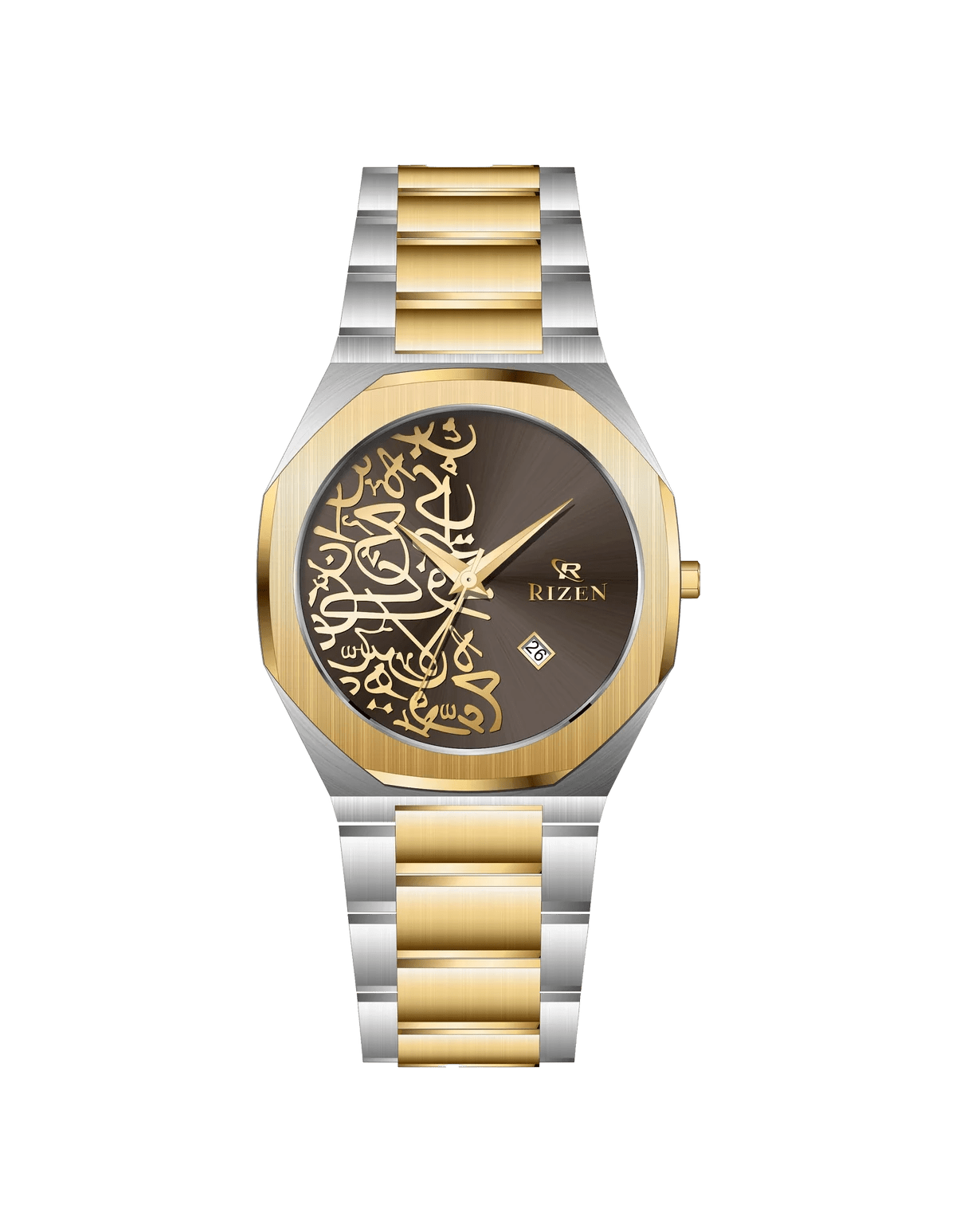 Rizen Griftin RZ-0913 Gold Two Tone Stainless Steel Quartz - Timecheck