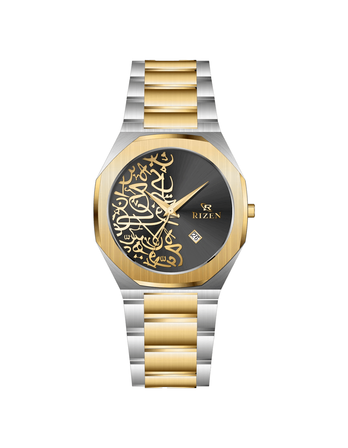 Rizen Griftin RZ-0913 Gold Two Tone Stainless Steel Quartz - Timecheck