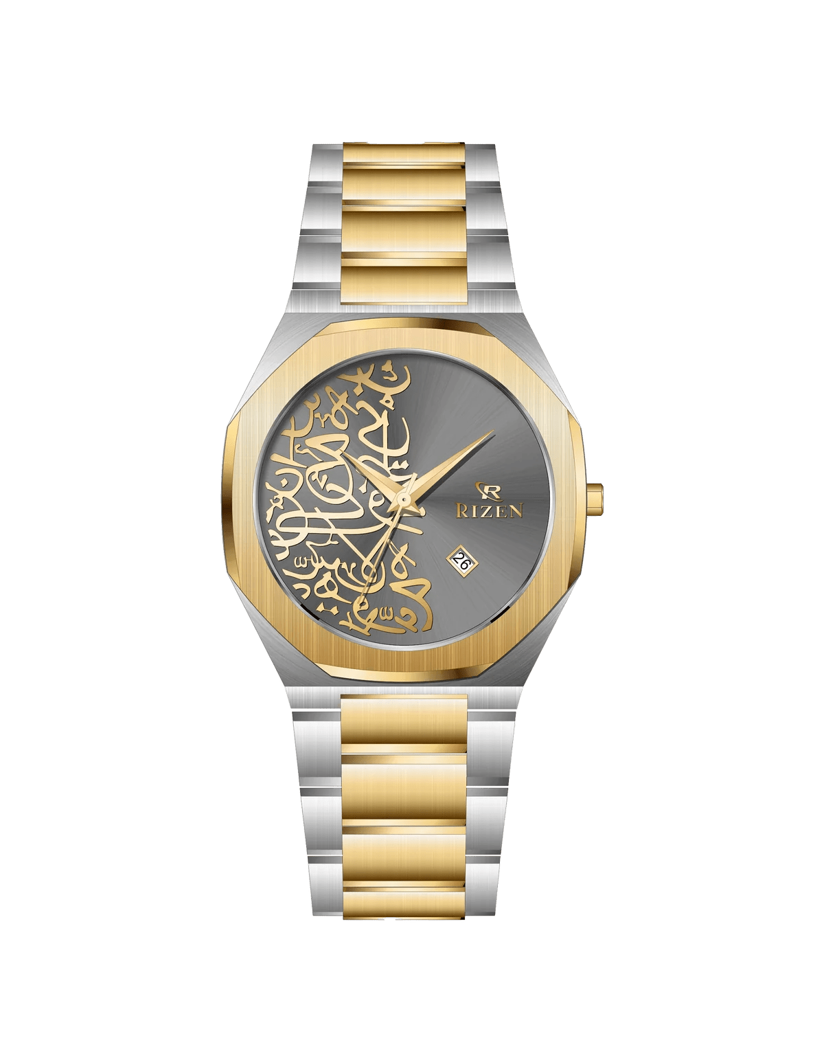 Rizen Griftin RZ-0913 Gold Two Tone Stainless Steel Quartz - Timecheck