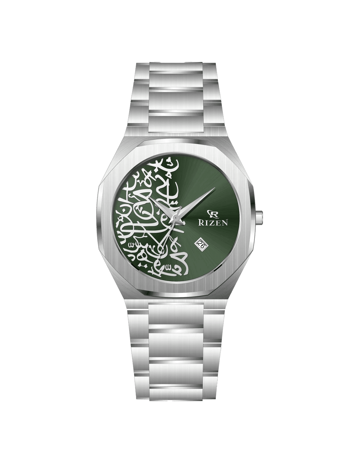 Rizen Griftin Shine RZ-0913 Silver Stainless Steel Quartz - Timecheck