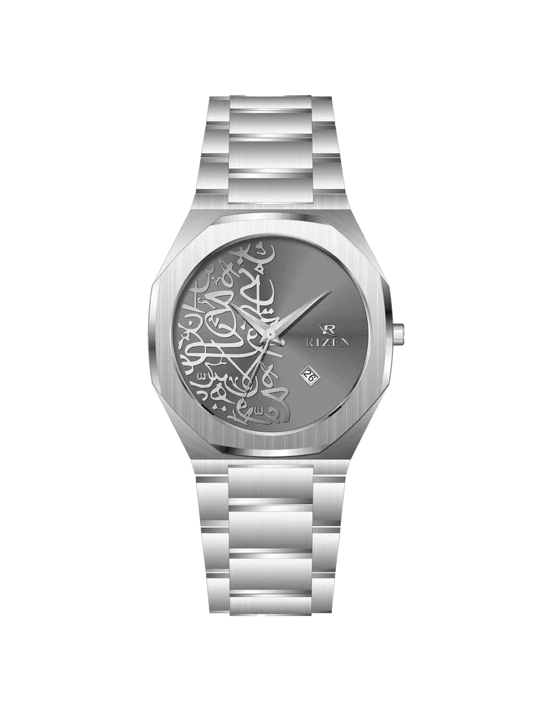 Rizen Griftin Shine RZ-0913 Silver Stainless Steel Quartz - Timecheck
