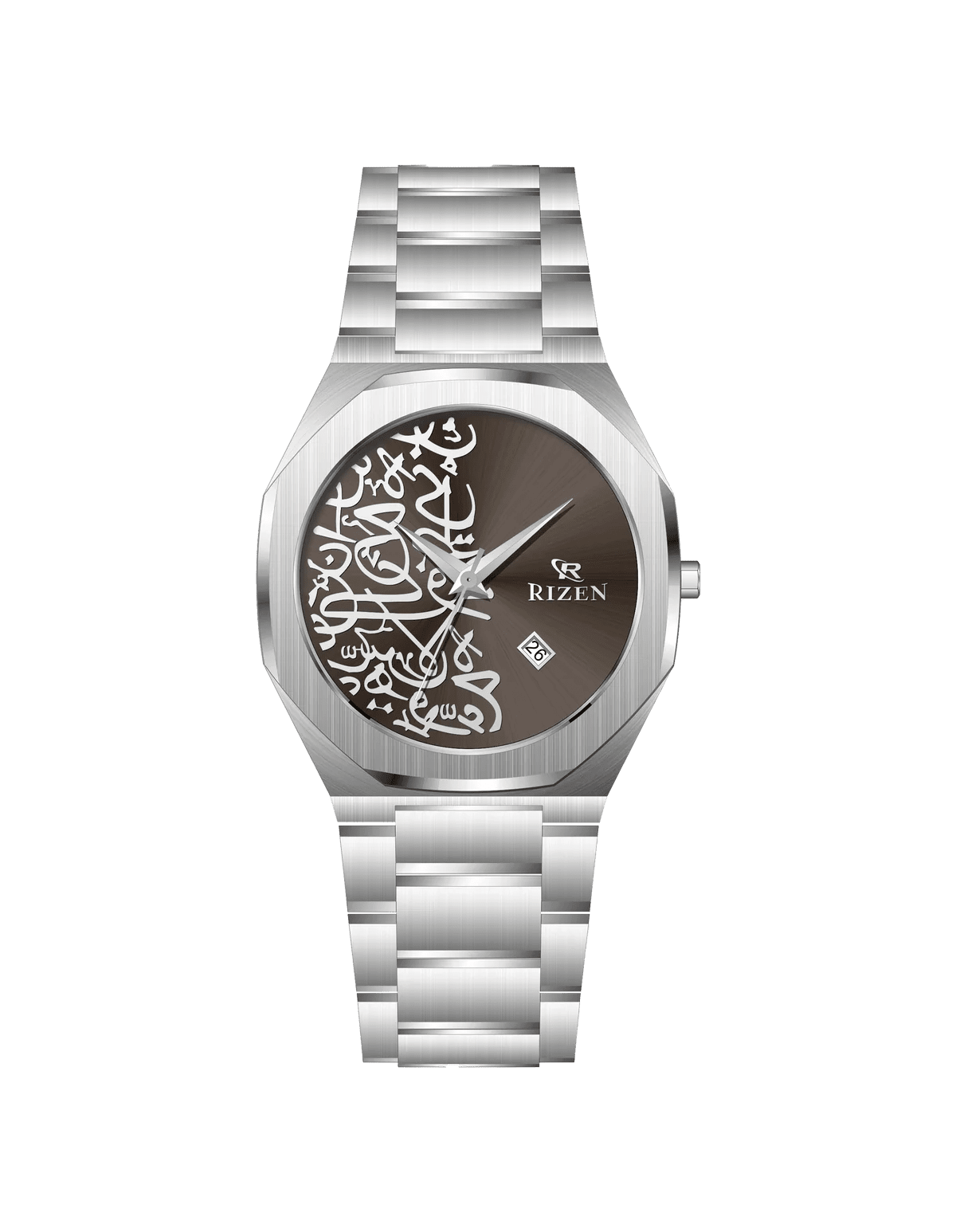 Rizen Griftin Shine RZ-0913 Silver Stainless Steel Quartz - Timecheck