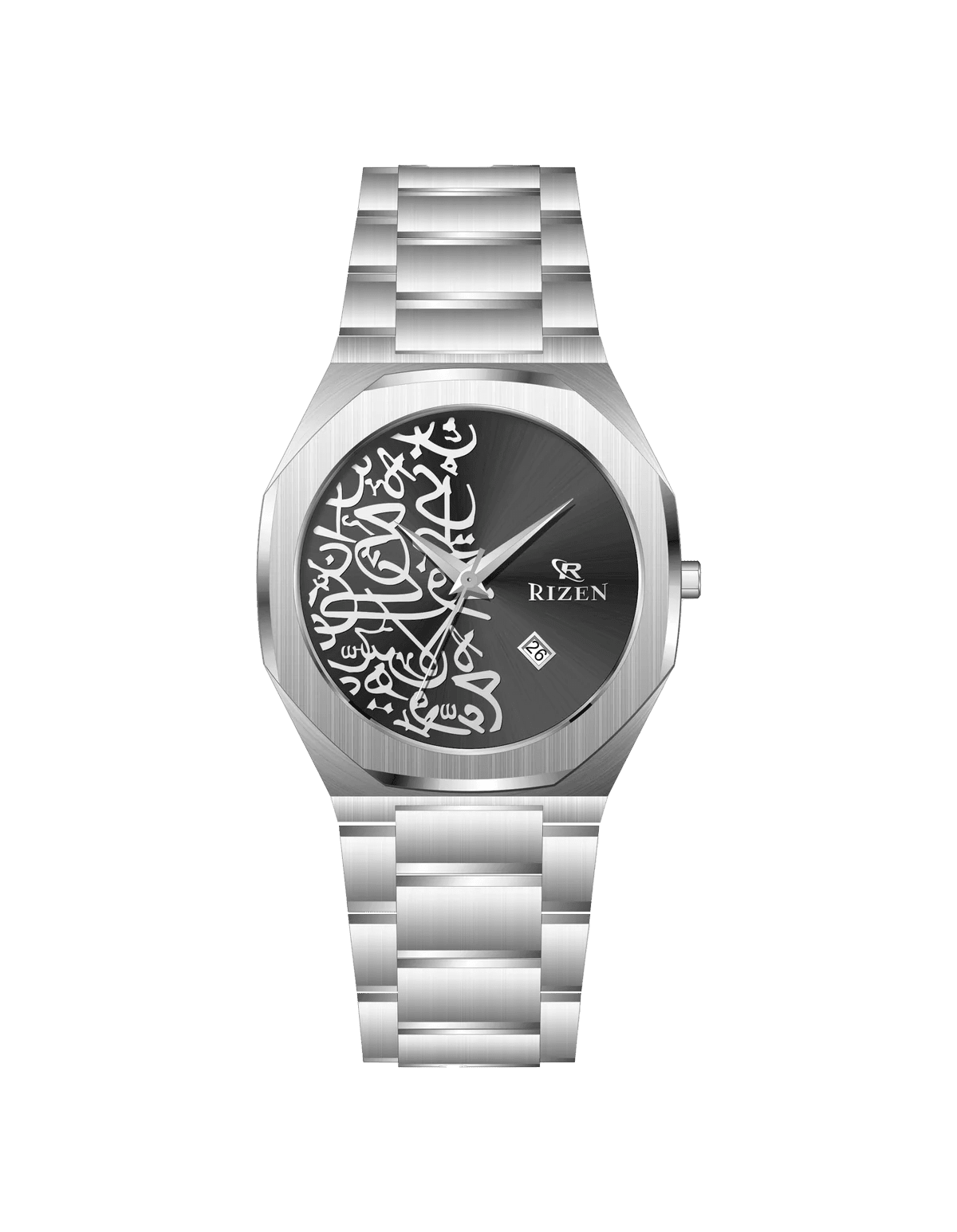 Rizen Griftin Shine RZ-0913 Silver Stainless Steel Quartz - Timecheck