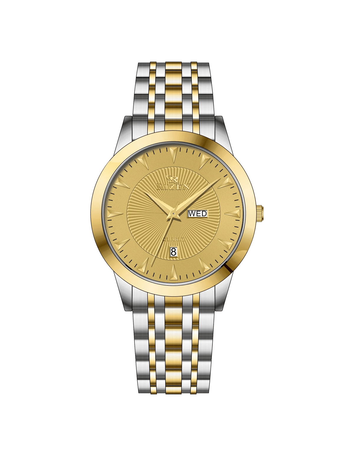 Rizen Harmony RZ-789 Two Tone stainless steel Quartz - Timecheck
